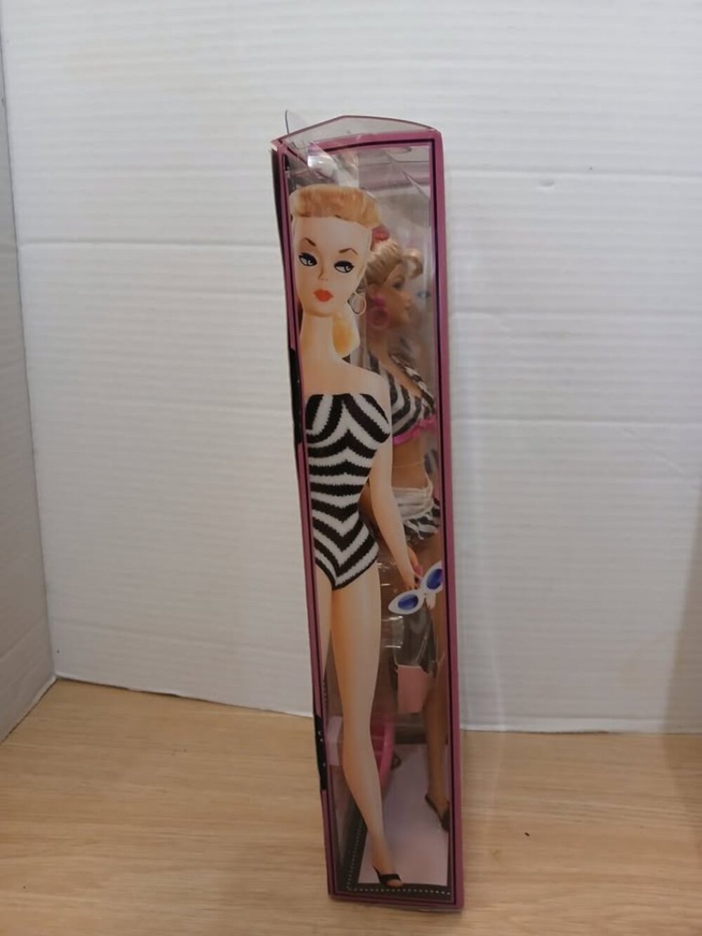 Barbie Then Now 1959-2009 Bathing Suit Zebra Pink Bikini  Doll - Picture 8 of 10